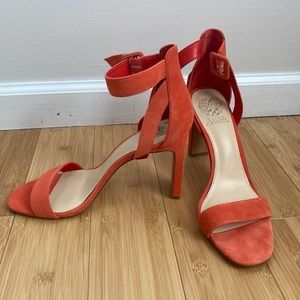Vince Camuto suede open toe heel